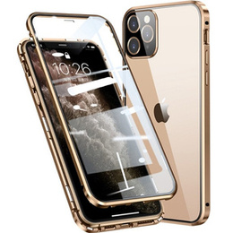 θήκη για το iPhone 11 Pro, Magnetic Dual Glass, χρυσή