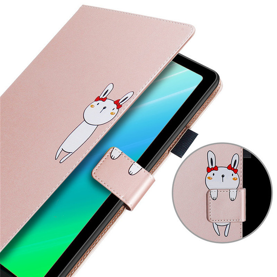 θήκη για iPad 10.2" 2021/2020/2019 (9/8/7 gen.), με πτερύγιο, animal, ροζ
