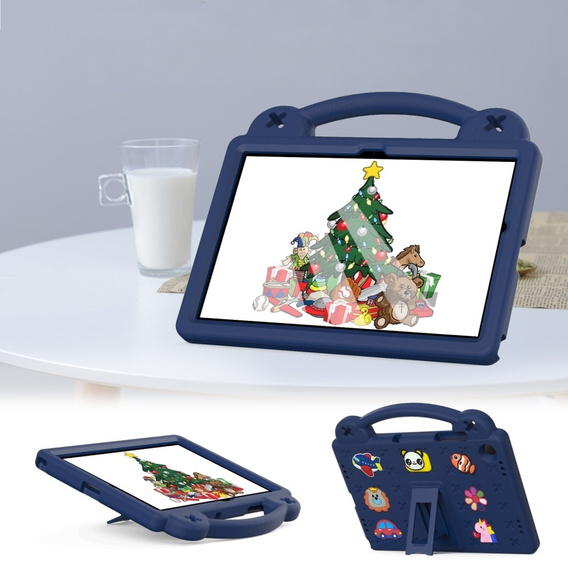 Παιδική θήκη για Samsung Galaxy Tab A9+, Cute Patterns, με βάση, σκούρο μπλε