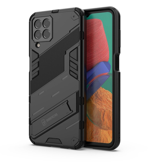 Θήκη για Samsung Galaxy M33 5G, Military kickstand, μαύρη