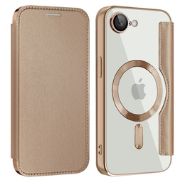 Θήκη με πτερύγιο για iPhone 16E, RFID Wallet MagSafe CamShield, χρυσή