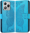 Θήκη με πτερύγιο για Honor 400 Lite, Butterfly, μπλε