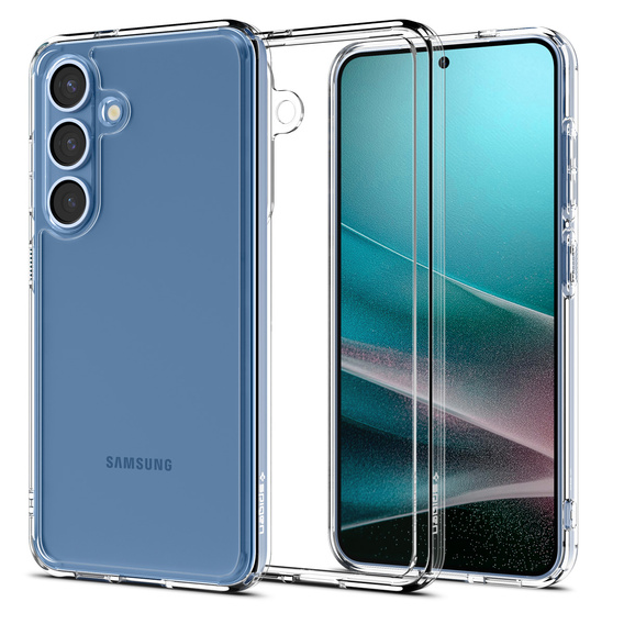 θήκη Spigen για Samsung Galaxy S25, Ultra Hybrid, διαφανής + μετριασμένο γυαλί 9H