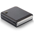 Θήκη για Samsung Galaxy Z Flip7 FE / Z Flip6, CASEME Litchi Leather, μαύρη