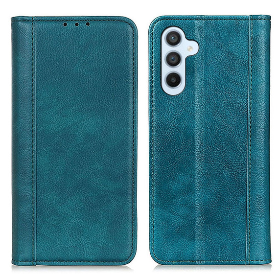 θήκη με πτερύγιο για Samsung Galaxy S25 FE, Split Leather, πράσινη