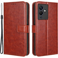 Θήκη με πτερύγιο για Infinix Note 12 5G, Crazy Horse Wallet, καφέ