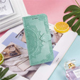 Θήκη με πτερύγιο για Motorola Edge 50 Fusion 5G, Mandala, πράσινη