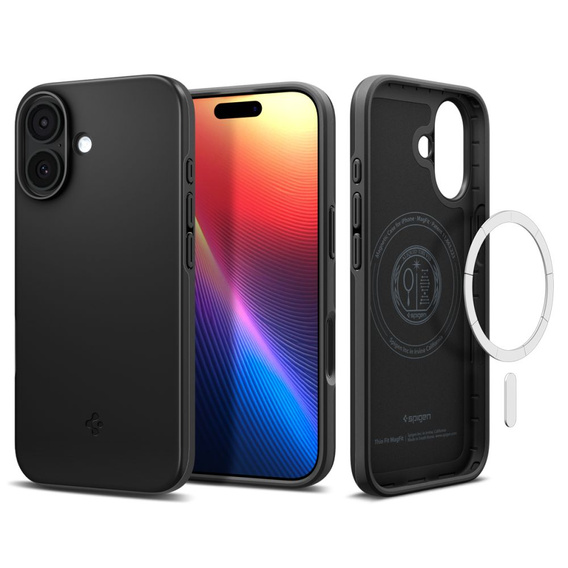 Θήκη Spigen για iPhone 17, Thin Fit Mag MagSafe, Μαύρο