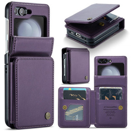 CASEME flip case για Samsung Galaxy Z Flip5 5G, Litchi Wallet, μωβ