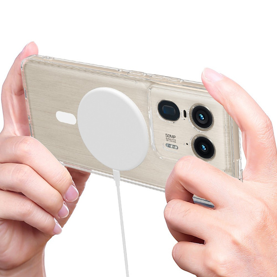 Θήκη για Motorola Edge 50 Ultra, Fusion Hybrid, για MagSafe, διαφανής