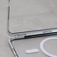 Μαγνητική θήκη MagSafe Dual Glass για Samsung Galaxy S23+ Plus, ασημένια