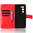 Θήκη με πτερύγιο για Oppo Reno 12, Crazy Horse Wallet, κόκκινη