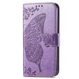 Θήκη με πτερύγιο για Samsung Galaxy M13, Butterfly, μωβ