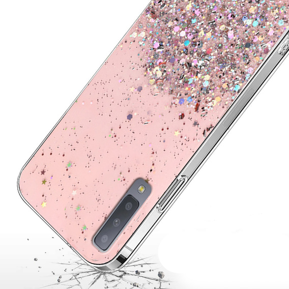 Θήκη για Samsung Galaxy A7 2018, Glittery, ροζ