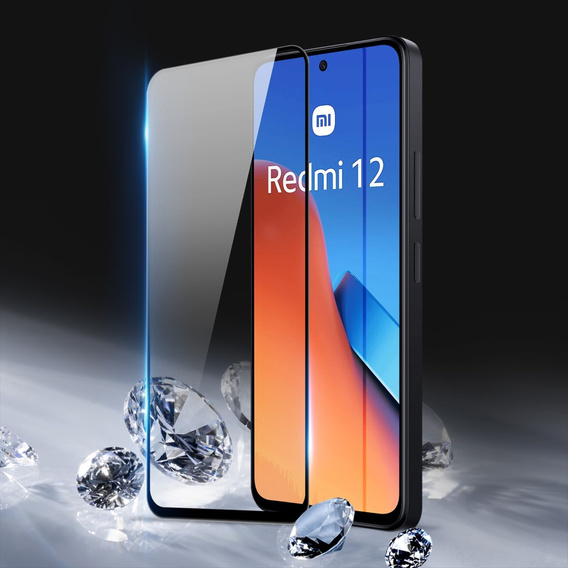 Μετριασμένο γυαλί για Xiaomi Redmi 12 4G, Dux Ducis πλήρη οθόνη, μαύρη