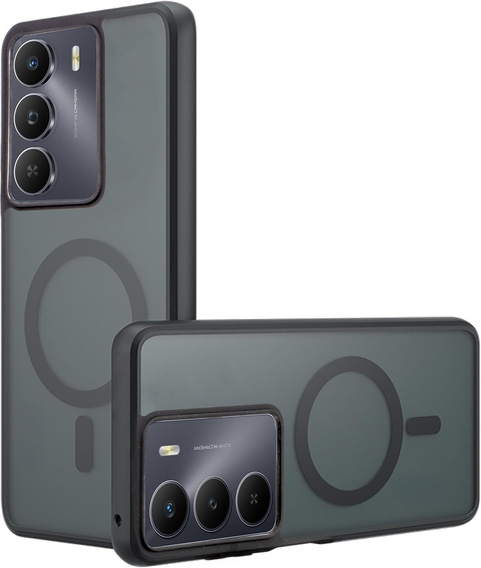 Θήκη για Realme 14X / Realme C75, για MagSafe, ERBORD Μatt Case, μαύρη