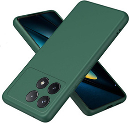Θήκη για Xiaomi Poco F6 Pro, Silicone Lite, σκούρα πράσινη