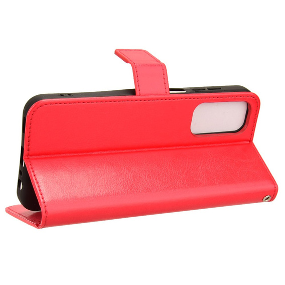 Θήκη με πτερύγιο για Samsung Galaxy M35, Crazy Horse Wallet, κόκκινη