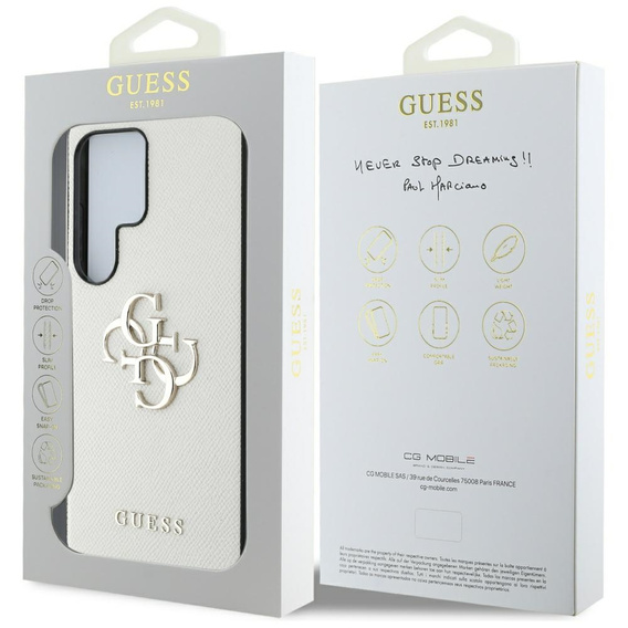 GUESS Θήκη για Samsung Galaxy S25 Ultra, 4G Big Metal Logo, μπεζ