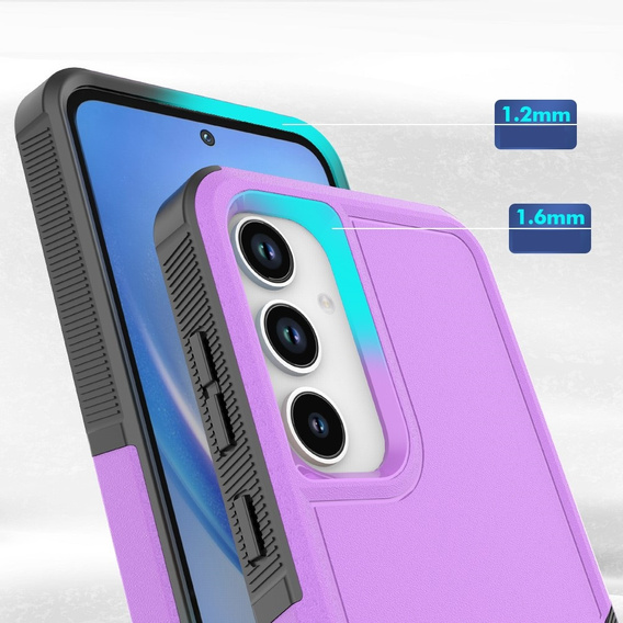 Θωρακισμένη θήκη για Samsung Galaxy A35 5G, Dual Shockproof, μωβ