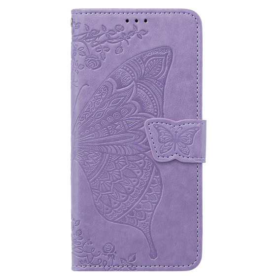 Θήκη με πτερύγιο για Samsung Galaxy M34 5G, Butterfly, μωβ
