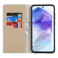 Θήκη με πτερύγιο για Samsung Galaxy S25, Litchi Skin Grain, μπλε