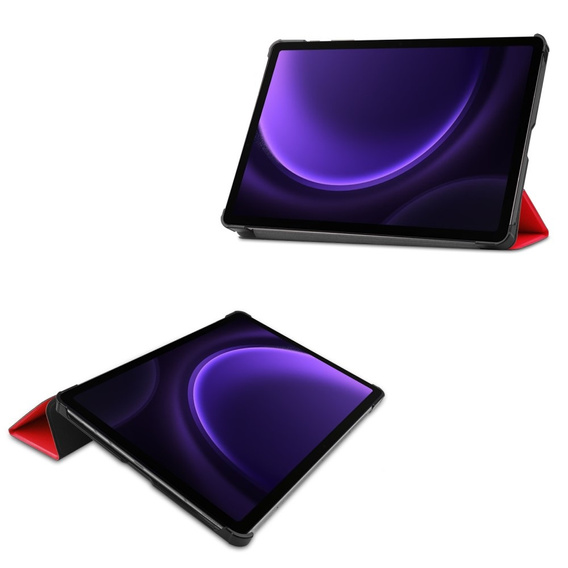 Θήκη για Samsung Galaxy Tab S9 FE, τρίπτυχη, κόκκινη