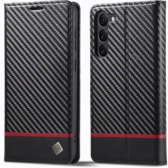 Θήκη με πτερύγιο για Samsung Galaxy S24, Carbon LC.IMEEKE, μαύρη