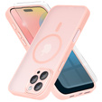 Θήκη για iPhone 16 Pro, για MagSafe, ERBORD Μatt Case, ροζ + Γυαλί οθόνης