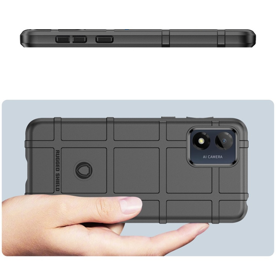 Θήκη για Motorola Moto E13, Rugged Shield, μαύρη
