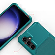 Θήκη για Samsung Galaxy S23 FE, Card Holder Kickstand, πράσινη