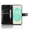 Θήκη με πτερύγιο για Samsung Galaxy S25 Edge, Crazy Horse Wallet, μαύρη