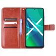 Θήκη με πτερύγιο για Motorola Moto E20/E30/E40, Crazy Horse Wallet, καφέ