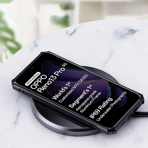 Θήκη για Oppo Reno 13 Pro, AntiDrop Hybrid, μαύρη