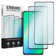 2x Μετριασμένο γυαλί για Poco X3 NFC/X3 Pro, ERBORD 3D πλήρης οθόνη