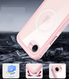 Θήκη για iPhone 16E, Shockproof, με γυαλί, για MagSafe, ροζ