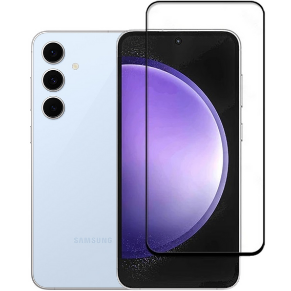 Μετριασμένο γυαλί 3D για Samsung Galaxy S24 FE, μαύρο πλαίσιο
