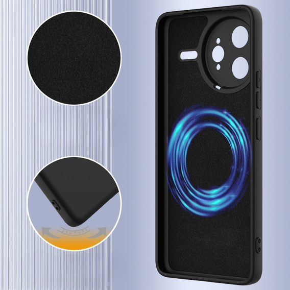 Θήκη για Xiaomi Poco F7 Ultra, Silicone MagSafe, μαύρη