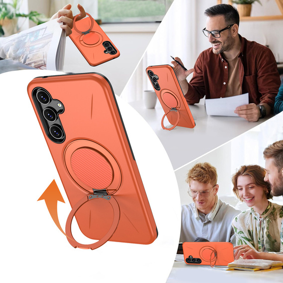 Θήκη με βάση MagSafe για Samsung Galaxy A57 5G, πορτοκαλί