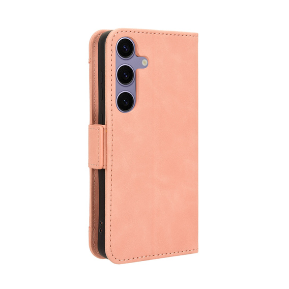 Θήκη με πτερύγιο για Samsung Galaxy S25 FE, Card Slot, ροζ