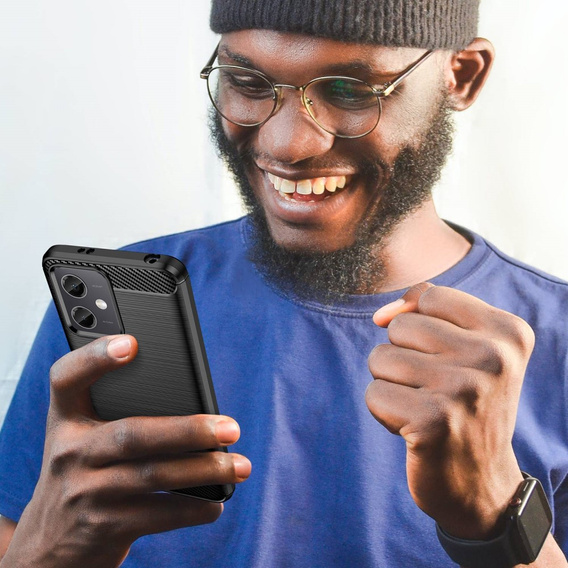 Θήκη για Xiaomi Redmi Note 12 5G / POCO X5 5G, Carbon, μαύρη