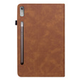 Θήκη για Lenovo Tab P11 Pro Gen 2, Wallet Pen Slot, καφέ