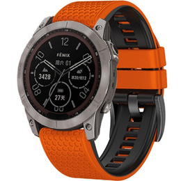 Λουράκι σιλικόνης για Garmin Fenix 7 / Forerunner 965 / 955 / 945 / 935, πορτοκαλί  / Μαύρο