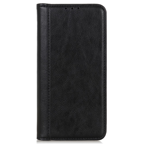 θήκη με πτερύγιο για Motorola Edge 50 Pro, Split Leather, μαύρη