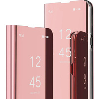 Θήκη για Realme 9i / Oppo A96, Clear View, ροζ rose gold