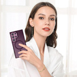 Θήκη για Samsung Galaxy S25 Ultra, για MagSafe, ERBORD Μatt Case, μπορντό + Γυαλί οθόνης