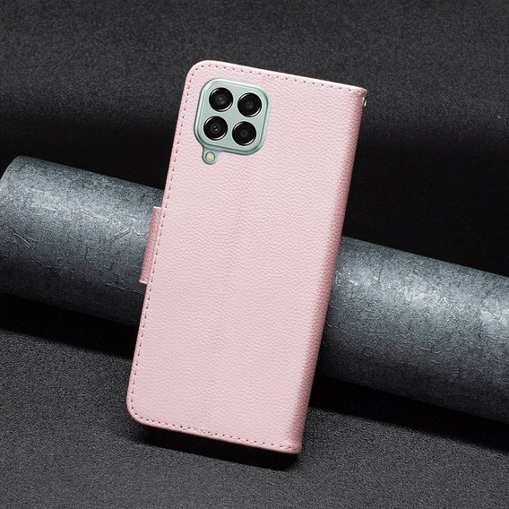 Θήκη με πτερύγιο για Samsung Galaxy M33 5G, Wallet Litchi Magnet, ροζ rose gold