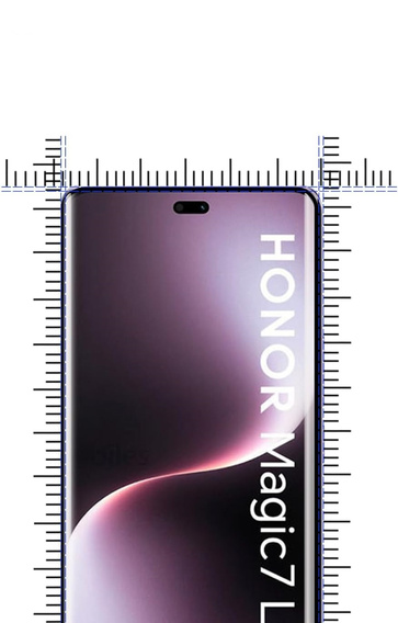 Μετριασμένο γυαλί 3D για Honor Magic 7 Lite, μαύρο πλαίσιο