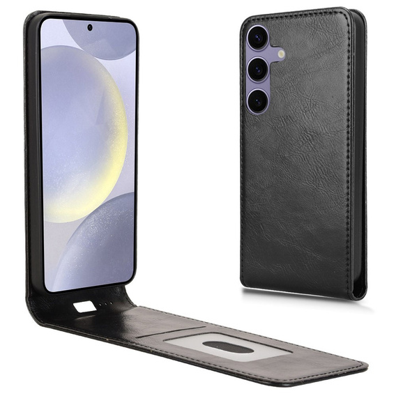 Θήκη με πτερύγιο για Samsung Galaxy S25, Flip, μαύρη