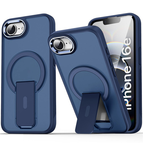 Θήκη για Iphone 16E, Kickstand Matt Case, για MagSafe, μπλε